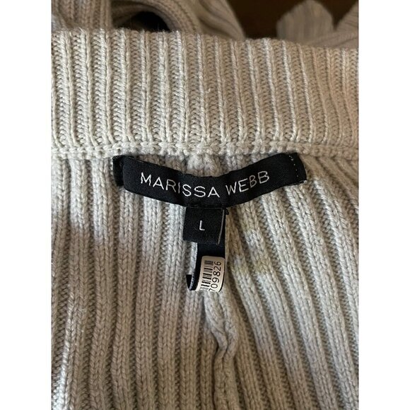 Marissa Webb Arie Ribbed Wool Blend Pant Grey Womens Size Large - Picture 11 of 12